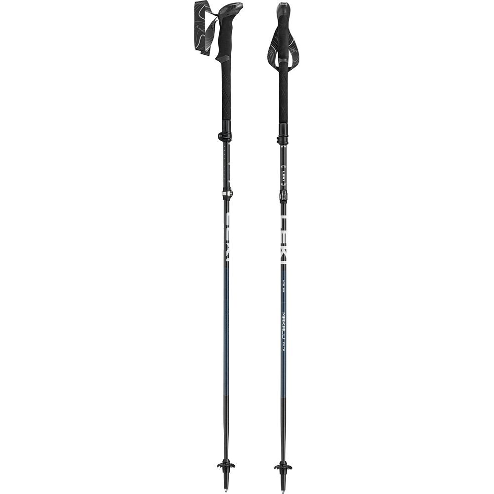 Leki Leki Makalu FX TA LT65620751 wandelstokken en gamaschen Leki Makalu FX TA Black/Stone-Blue-Dark/White LT65620751 wandelstokken en gamaschen online bestellen bij Kathmandu Outdoor & Travel