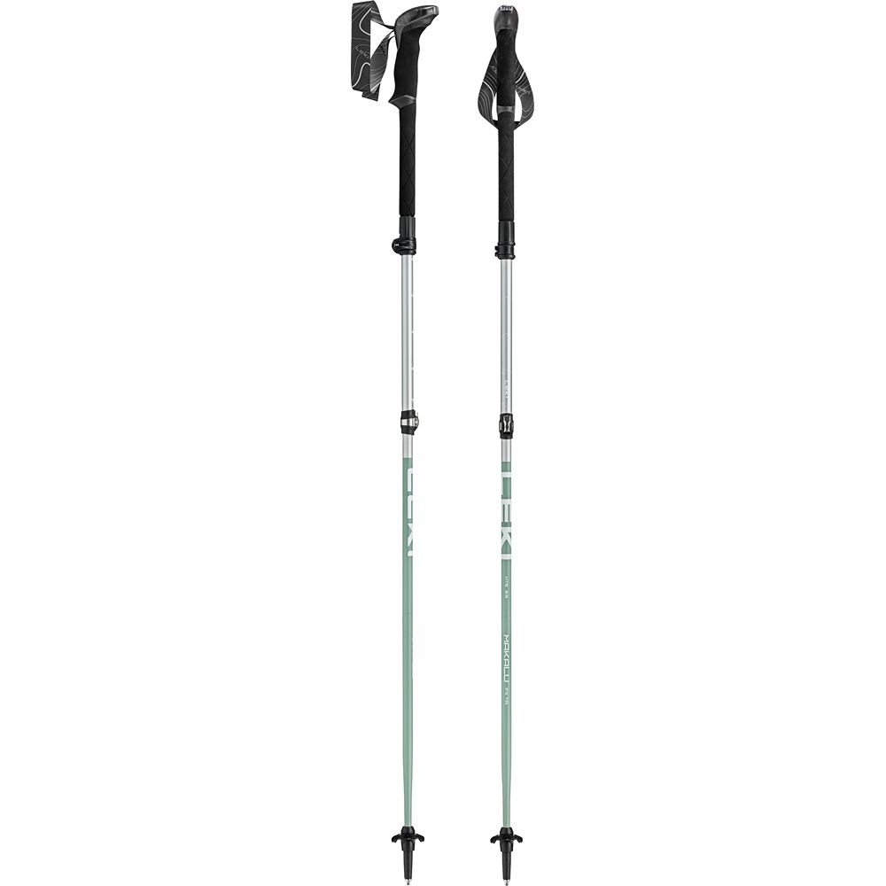 Leki Makalu FX TA Compact Silver/Greygreen/White LT65620752 wandelstokken en gamaschen online bestellen bij Kathmandu Outdoor & Travel