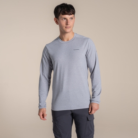Craghoppers  NosiLife Abel Long Sleeved T-Shirt Sft Grey Mrl