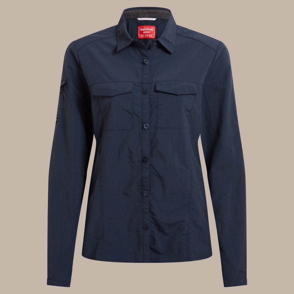 Craghoppers Craghoppers NosiLife Adventure Long Sleeved Shirt III Women's CWS534-7V1 shirts en tops Craghoppers NosiLife Adventure Long Sleeved Shirt III Women's Blue Navy CWS534-7V1 shirts en tops online bestellen bij Kathmandu Outdoor & Travel