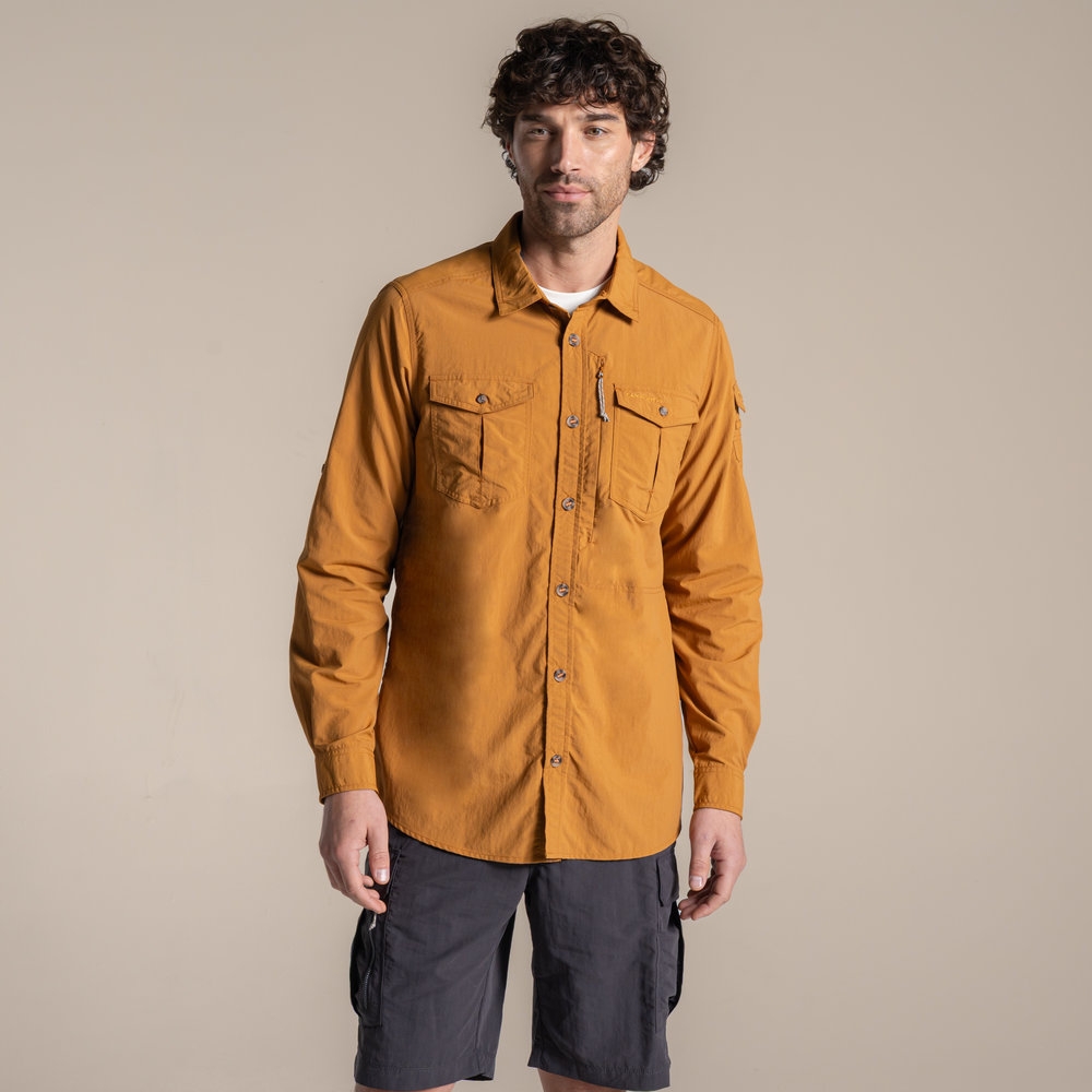 Craghoppers NosiLife Adventure Long Sleeved Shirt III Deep Henna CMS709-1E7 shirts en tops online bestellen bij Kathmandu Outdoor & Travel