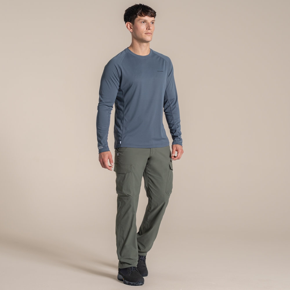 Craghoppers NosiLife SolarShield+ Long Sleeved T-Shirt Dark Pewter CMT1031-1EG shirts en tops online bestellen bij Kathmandu Outdoor & Travel