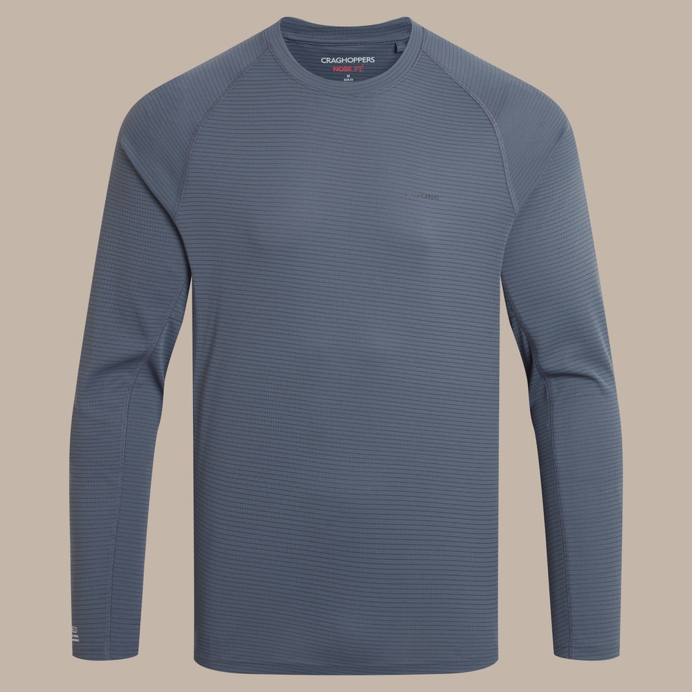 Craghoppers NosiLife SolarShield+ Long Sleeved T-Shirt Dark Pewter CMT1031-1EG shirts en tops online bestellen bij Kathmandu Outdoor & Travel