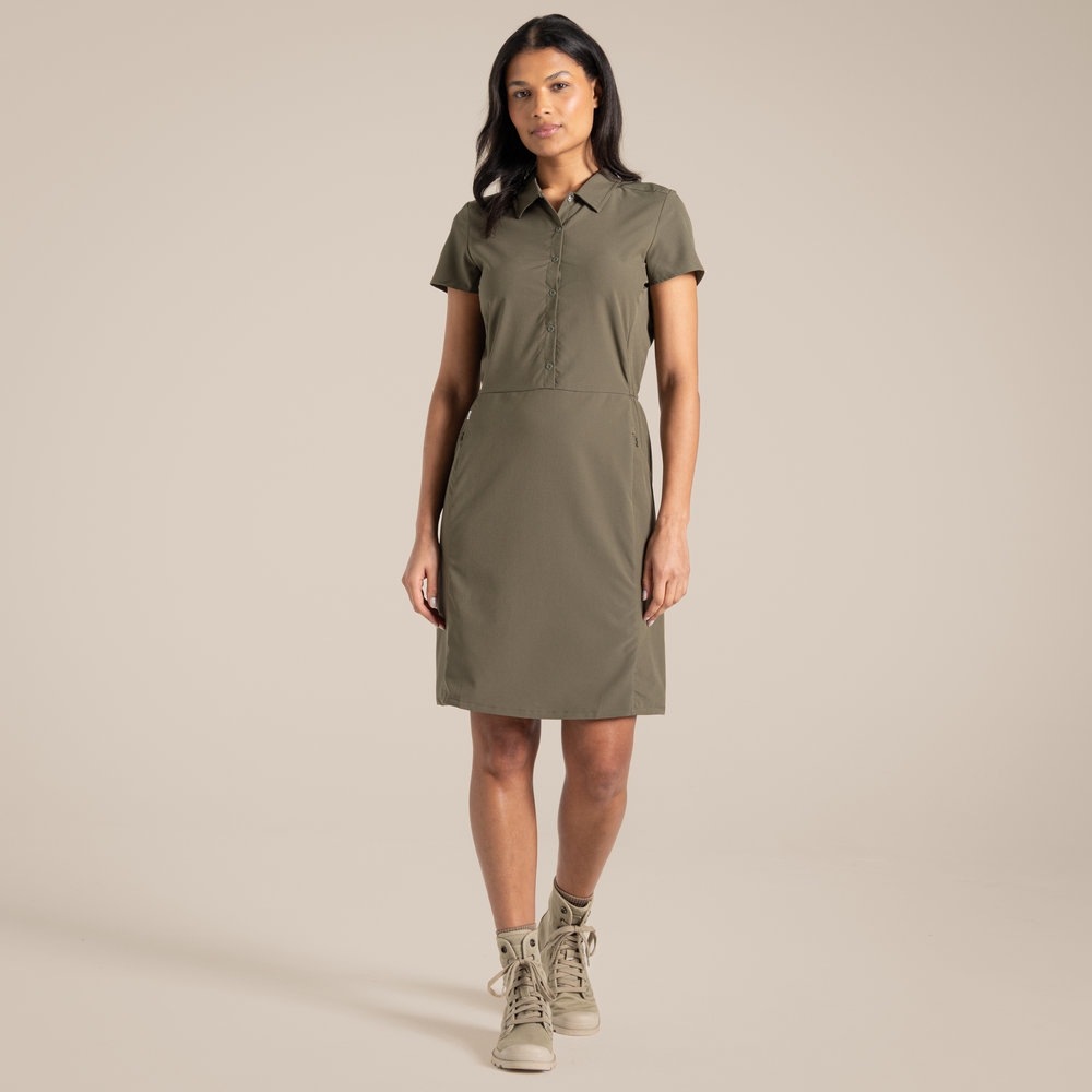 Craghoppers NosiLife Pro Dress IV Women's Wild Olive CWD049-CZL jurken en rokken online bestellen bij Kathmandu Outdoor & Travel