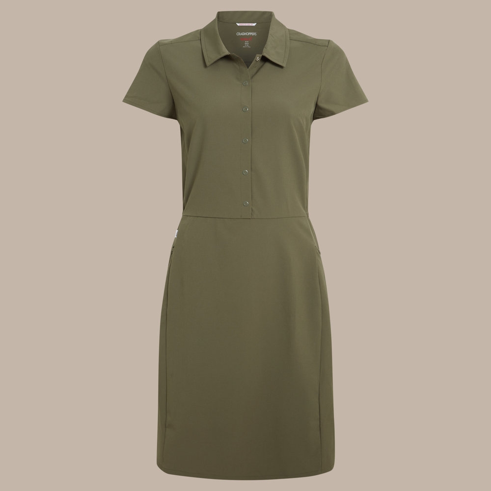 Craghoppers NosiLife Pro Dress IV Women's Wild Olive CWD049-CZL jurken en rokken online bestellen bij Kathmandu Outdoor & Travel