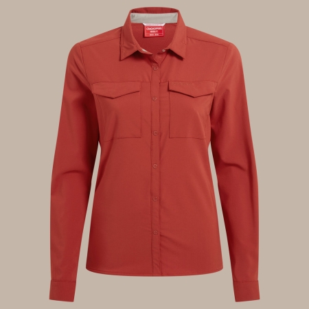 Craghoppers  NosiLife Pro Long Sleeved Shirt III Women's Cinnabar