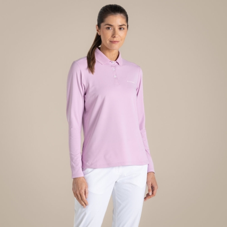 Craghoppers  NosiLife Thornbury Long Sleeved Polo Top Women's Orchid