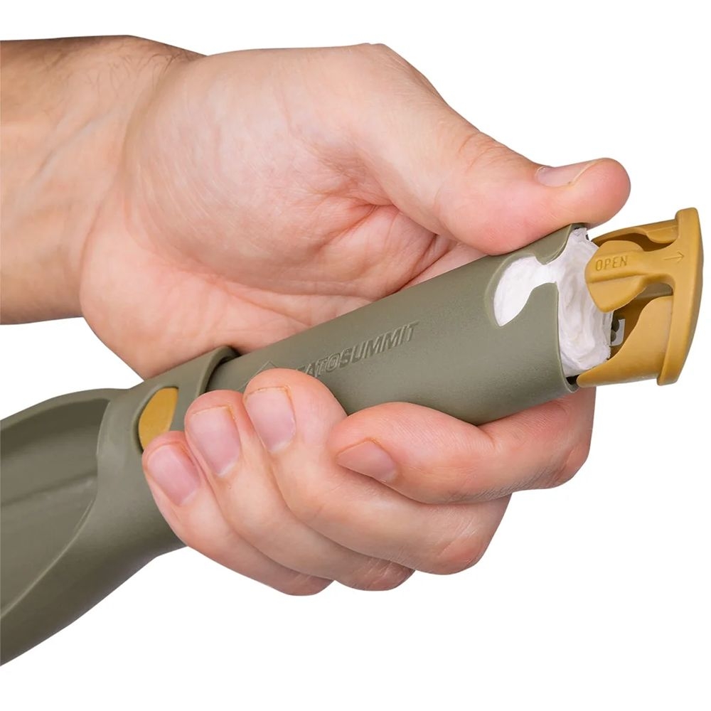 Sea to Summit Pocket Trowel Burnt Olive 14102 messen & tools online bestellen bij Kathmandu Outdoor & Travel