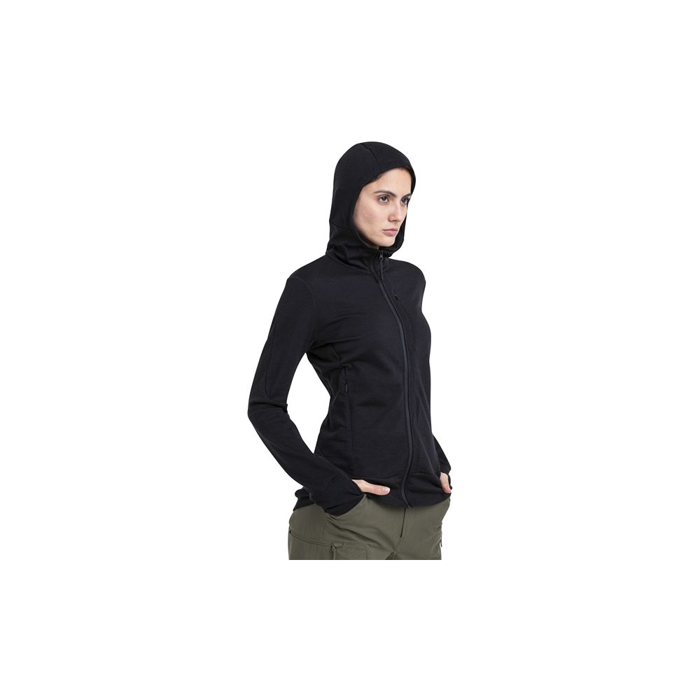 Icebreaker Mer 260 Quantum IV Zip Hoodie Women's Black IBBA56XR-0011 fleeces en truien online bestellen bij Kathmandu Outdoor & Travel