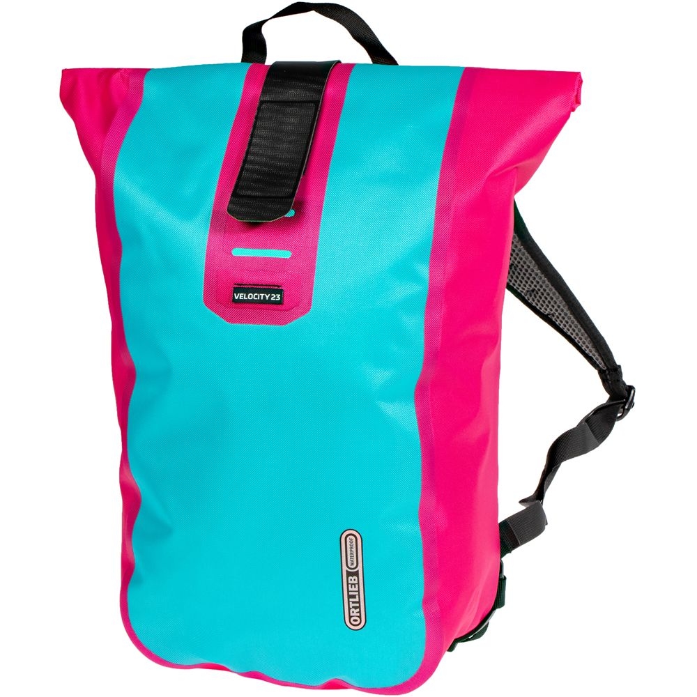Ortlieb Velocity Lite Cyber 23 L Cyber-Blue/Cyber-Pink OR402019 dagrugzakken online bestellen bij Kathmandu Outdoor & Travel