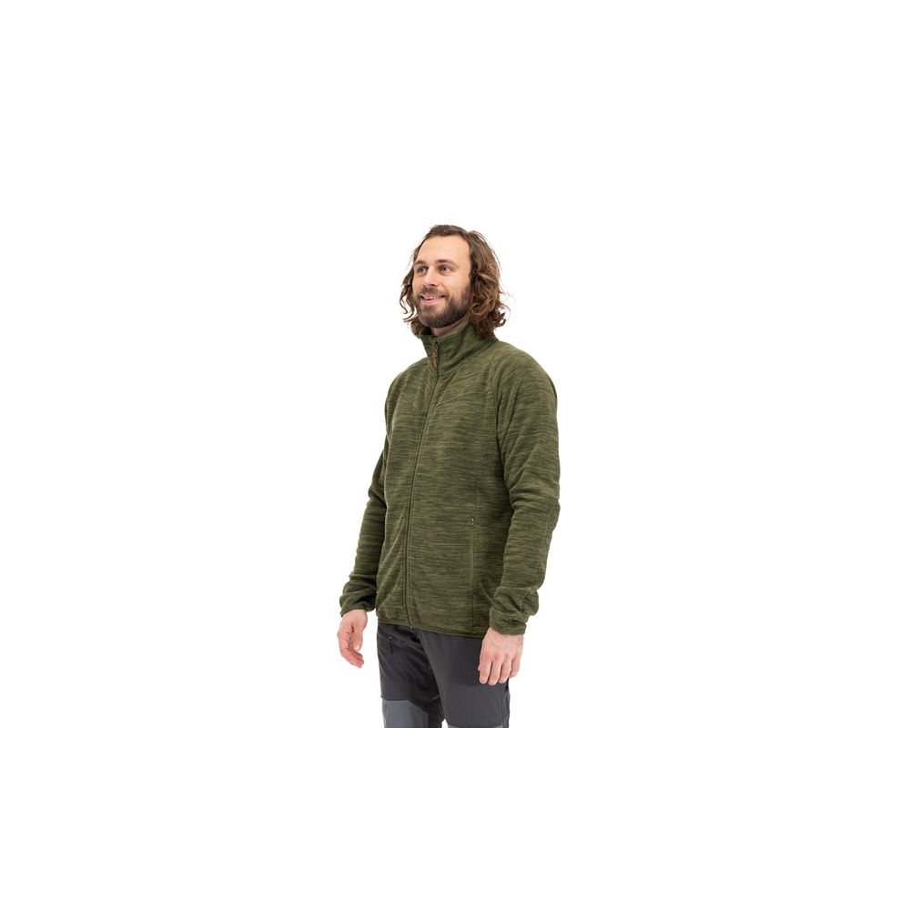 Bergans Hareid Fleece Jacket No Hood Dark Olive Green 3029-Dark Olive Gree fleeces en truien online bestellen bij Kathmandu Outdoor & Travel