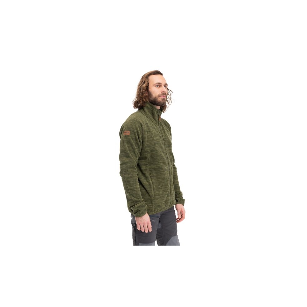 Bergans Hareid Fleece Jacket No Hood Dark Olive Green 3029-Dark Olive Gree fleeces en truien online bestellen bij Kathmandu Outdoor & Travel