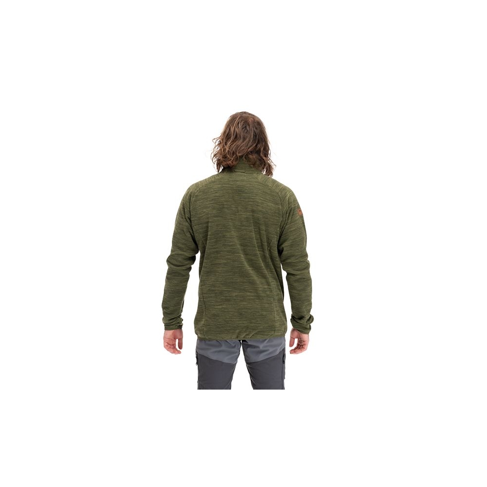 Bergans Hareid Fleece Jacket No Hood Dark Olive Green 3029-Dark Olive Gree fleeces en truien online bestellen bij Kathmandu Outdoor & Travel