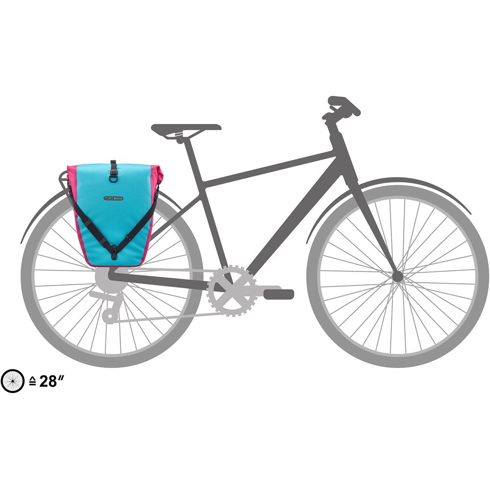 Ortlieb Back-Roller Cyber QL2.1 20 L Cyber-Blue/Cyber-Pink OF5537 tassen online bestellen bij Kathmandu Outdoor & Travel