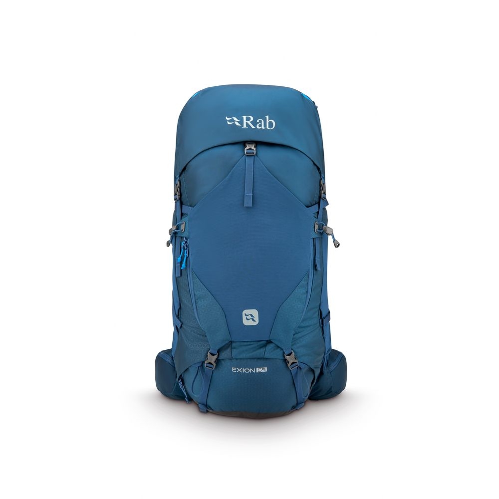 Rab Exion 55 Tempest Blue QAP-77-TMB trekkingrugzakken online bestellen bij Kathmandu Outdoor & Travel