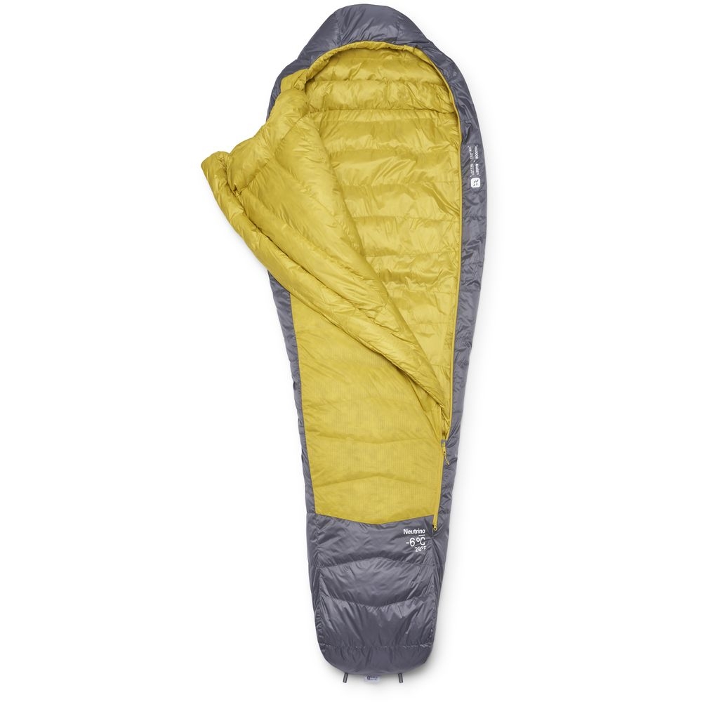 Rab Neutrino -6°C  Graphene/Dark Pollen QSN-16-GDP slaapzakken online bestellen bij Kathmandu Outdoor & Travel