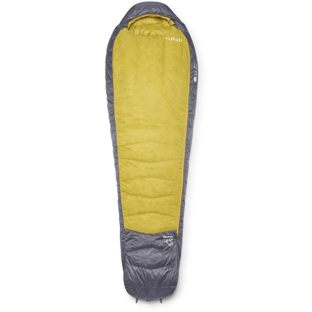 Rab Neutrino -6°C  Graphene/Dark Pollen QSN-16-GDP slaapzakken online bestellen bij Kathmandu Outdoor & Travel