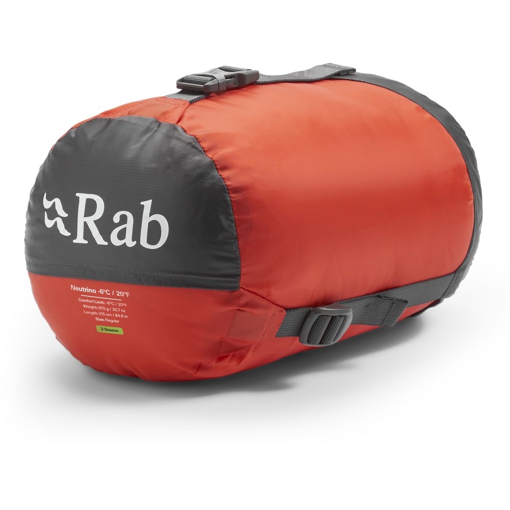 Rab Neutrino -6°C  Graphene/Dark Pollen QSN-16-GDP slaapzakken online bestellen bij Kathmandu Outdoor & Travel