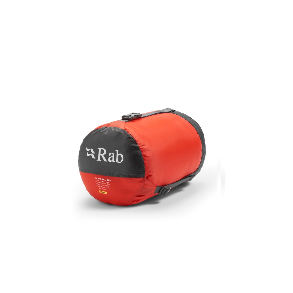 Rab Rab Ascent 0°C QSM-99-TBM slaapzakken Rab Ascent 0°C Tempest Blue/Maya Blue QSM-99-TBM slaapzakken online bestellen bij Kathmandu Outdoor & Travel
