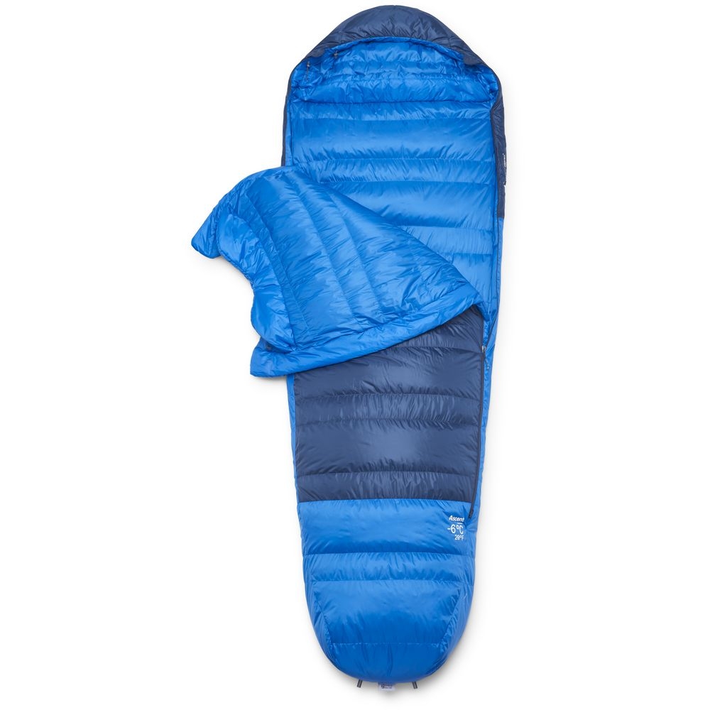 Rab Ascent -6°C Tempest Blue/Maya Blue QSN-01-TBM slaapzakken online bestellen bij Kathmandu Outdoor & Travel