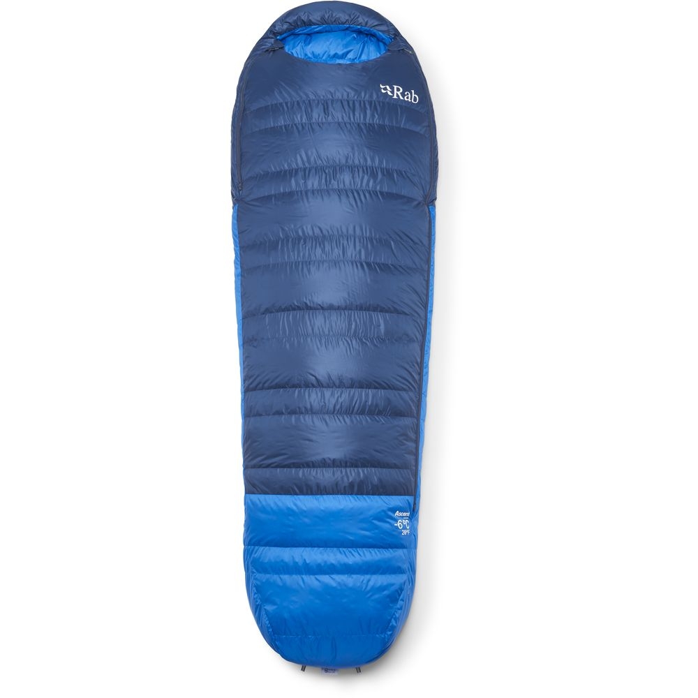 Rab Ascent -6°C Tempest Blue/Maya Blue QSN-01-TBM slaapzakken online bestellen bij Kathmandu Outdoor & Travel