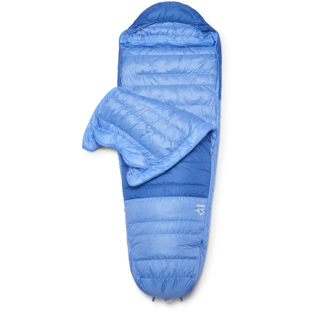 Rab Rab Ascent -6°C Women's QSN-02-DBD slaapzakken Rab Ascent -6°C Women's Dark Bluebird/Bluebird QSN-02-DBD slaapzakken online bestellen bij Kathmandu Outdoor & Travel