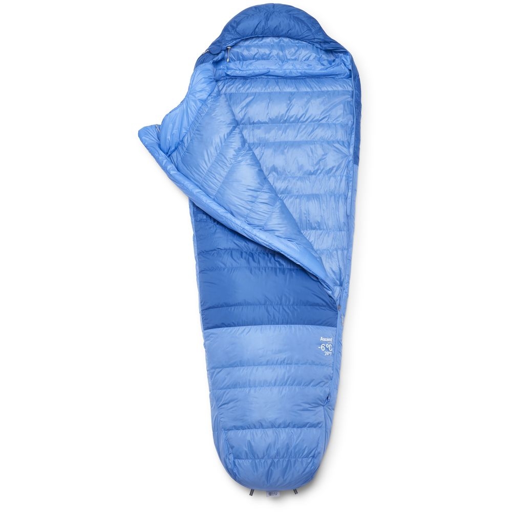 Rab Rab Ascent -6°C Women's QSN-02-DBD slaapzakken Rab Ascent -6°C Women's Dark Bluebird/Bluebird QSN-02-DBD slaapzakken online bestellen bij Kathmandu Outdoor & Travel