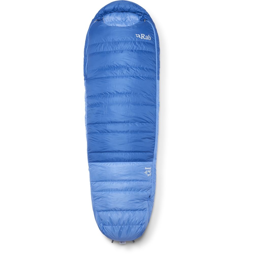 Rab Rab Ascent -6°C Women's QSN-02-DBD slaapzakken Rab Ascent -6°C Women's Dark Bluebird/Bluebird QSN-02-DBD slaapzakken online bestellen bij Kathmandu Outdoor & Travel