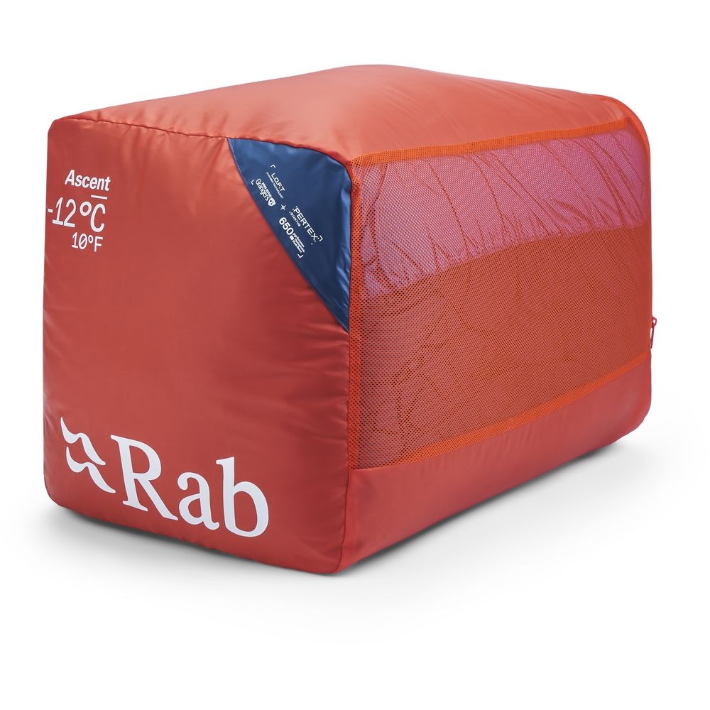 Rab Rab Ascent -12°C QSN-03-TBM slaapzakken Rab Ascent -12°C Tempest Blue/Maya Blue QSN-03-TBM slaapzakken online bestellen bij Kathmandu Outdoor & Travel