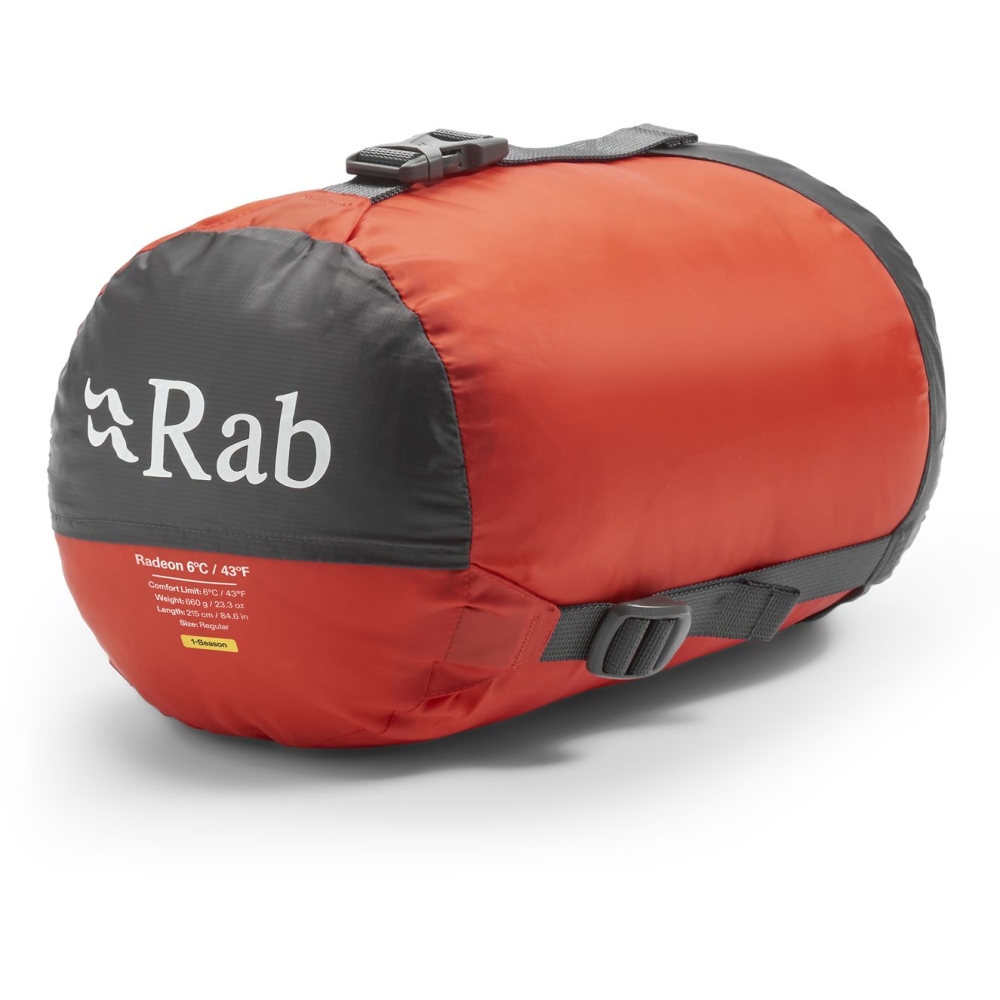 Rab Radeon 6°C Sage/Graphene QSS-20-SGH slaapzakken online bestellen bij Kathmandu Outdoor & Travel