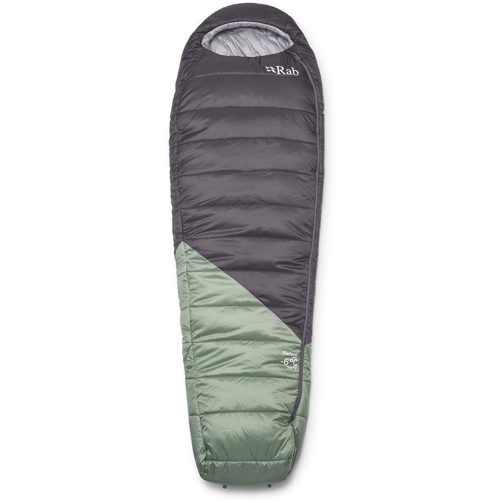 Rab Rab Radeon -6°C Women's QSS-24-FGH slaapzakken Rab Radeon -6°C Women's Dark Fig Green/Graphene QSS-24-FGH slaapzakken online bestellen bij Kathmandu Outdoor & Travel