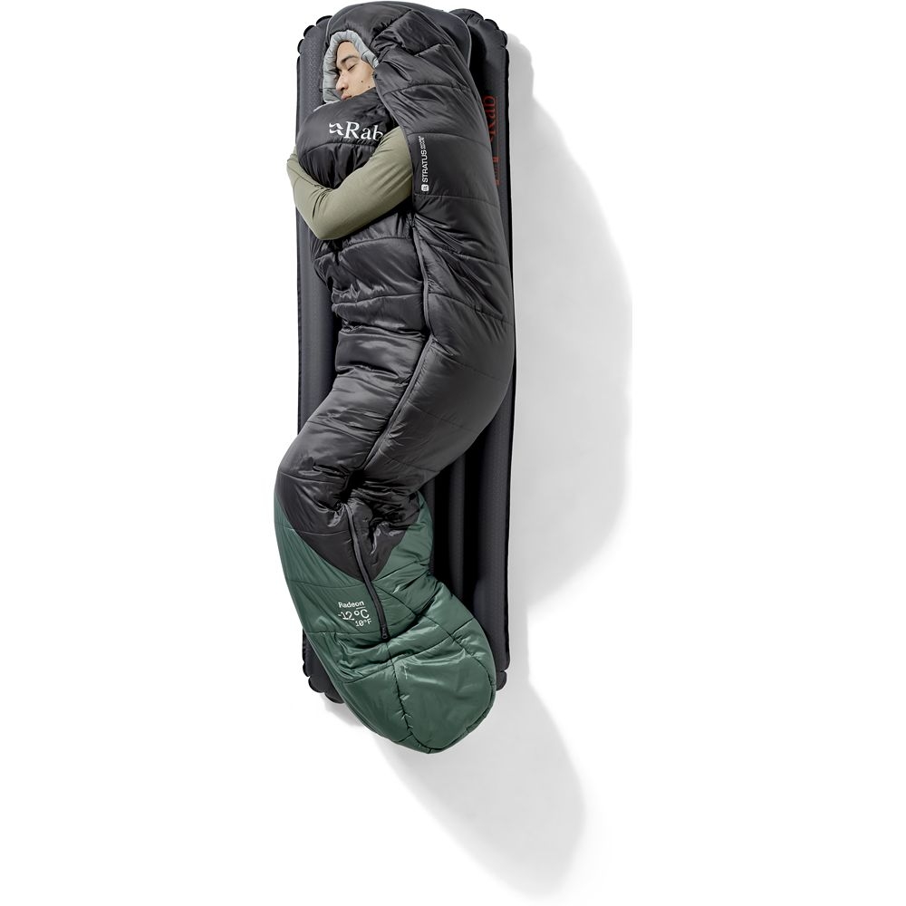 Rab Radeon-12°C Sage/Graphene QSS-25-SGH slaapzakken online bestellen bij Kathmandu Outdoor & Travel