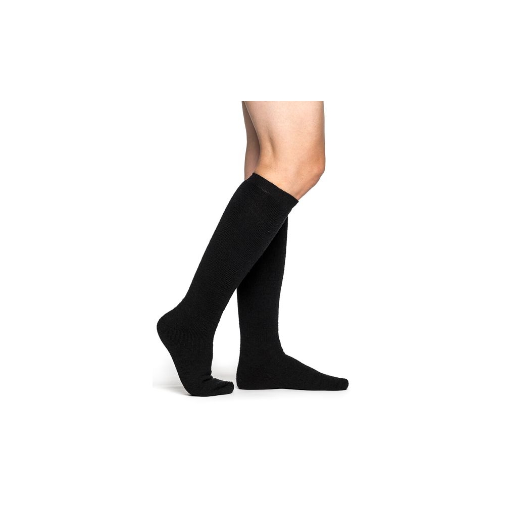 woolpower Socks Knee-high 400 Black 8484-Black sokken online bestellen bij Kathmandu Outdoor & Travel