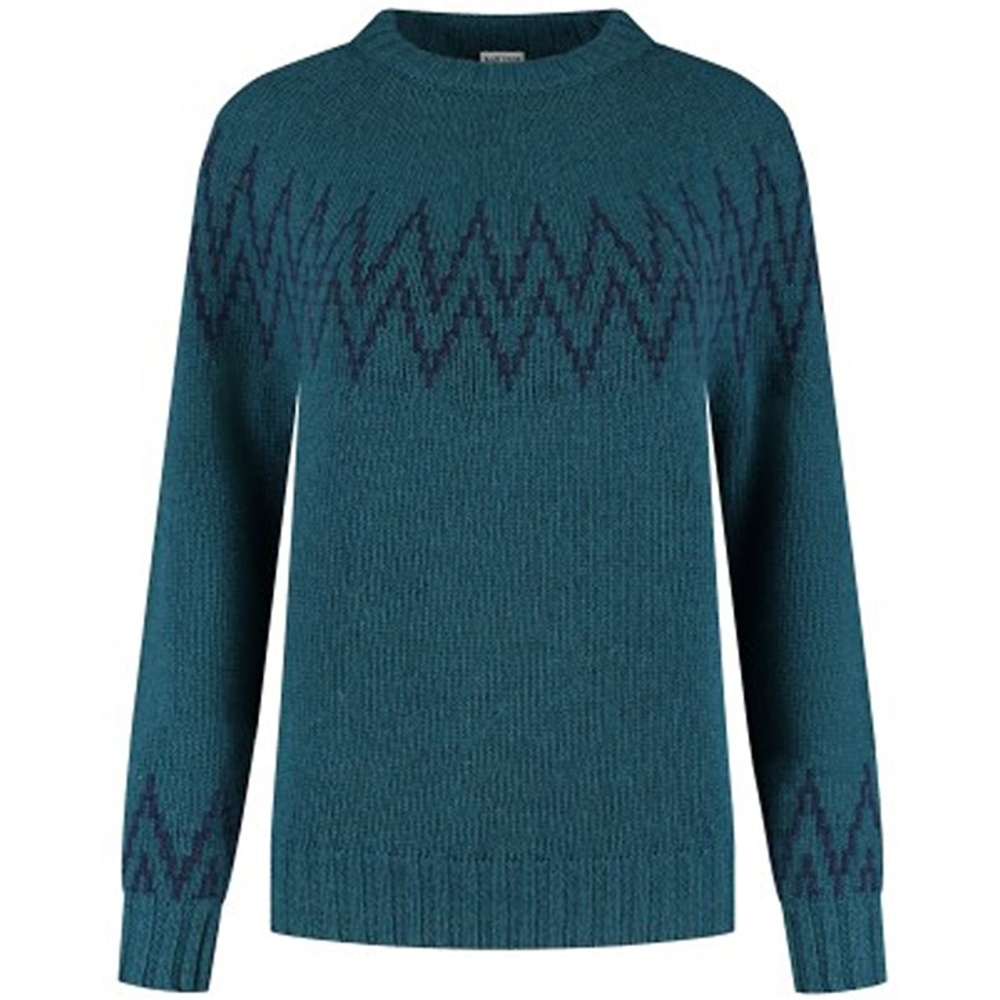 Blue Loop Originals Nordic Sweater Women's Petrol/Navy NO021-25-B422 fleeces en truien online bestellen bij Kathmandu Outdoor & Travel