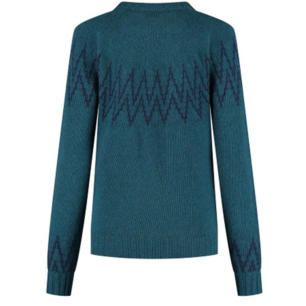 Blue Loop Originals Nordic Sweater Women's Petrol/Navy NO021-25-B422 fleeces en truien online bestellen bij Kathmandu Outdoor & Travel