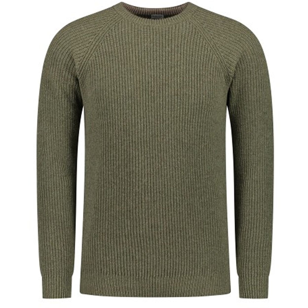 Blue Loop Originals Essential Crew Sweater Mid Green SW004-24-B355 fleeces en truien online bestellen bij Kathmandu Outdoor & Travel