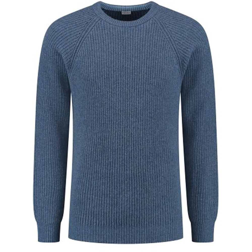 Blue Loop Originals Essential Crew Sweater Sea Blue SW004-24-B033 fleeces en truien online bestellen bij Kathmandu Outdoor & Travel