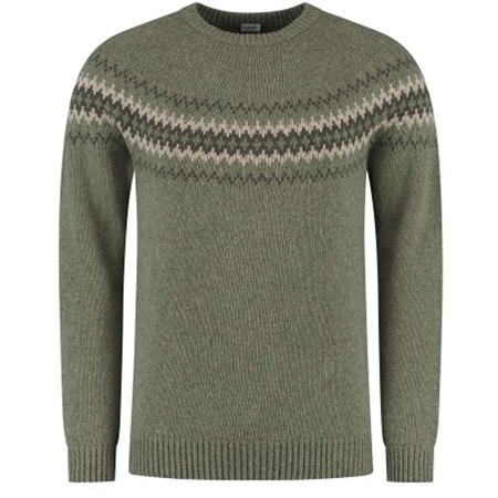 Blue Loop Originals  Nordic Sweater Mid Green 