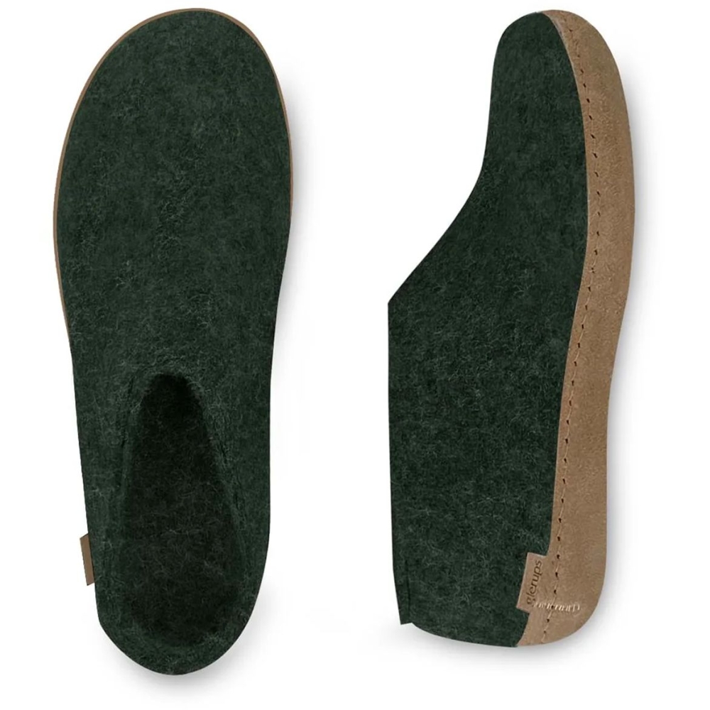 Glerups Glerups Shoe Leather A-09-Forest pantoffels en huissokken  Glerups Shoe Leather Forest A-09-Forest pantoffels en huissokken online bestellen bij Kathmandu Outdoor & Travel