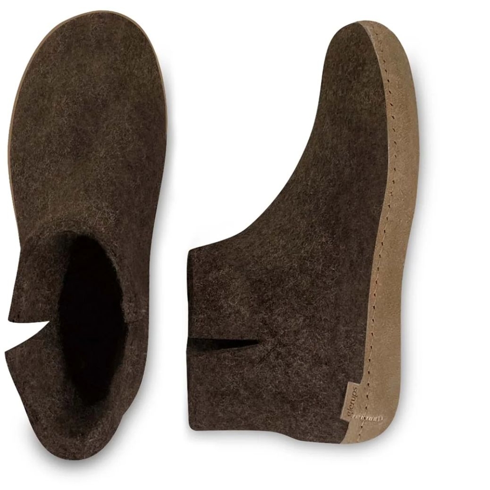 Glerups Glerups Boot Leather G-04-Chestnut pantoffels en huissokken  Glerups Boot Leather Chestnut G-04-Chestnut pantoffels en huissokken online bestellen bij Kathmandu Outdoor & Travel