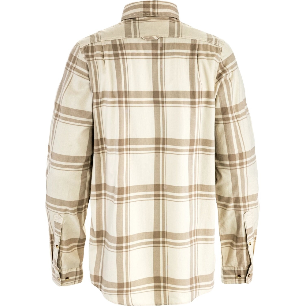 Fjällräven Övik Lite Flannel Shirt Chalk White-Fossil F12600311-113-118 shirts en tops online bestellen bij Kathmandu Outdoor & Travel