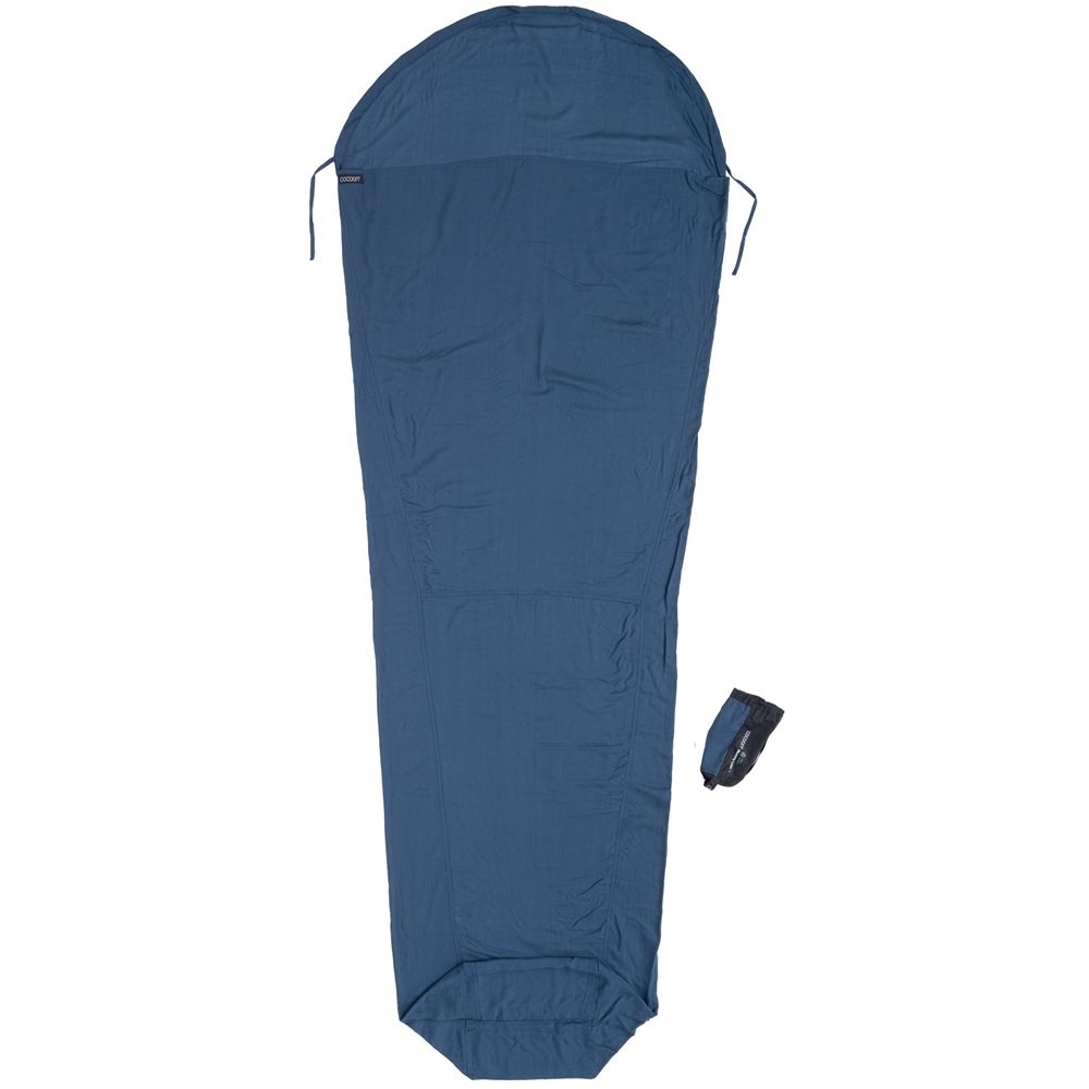 Cocoon Mummy Liner, 100% Lyocell Mystic blue CLM84 lakenzakken en liners online bestellen bij Kathmandu Outdoor & Travel