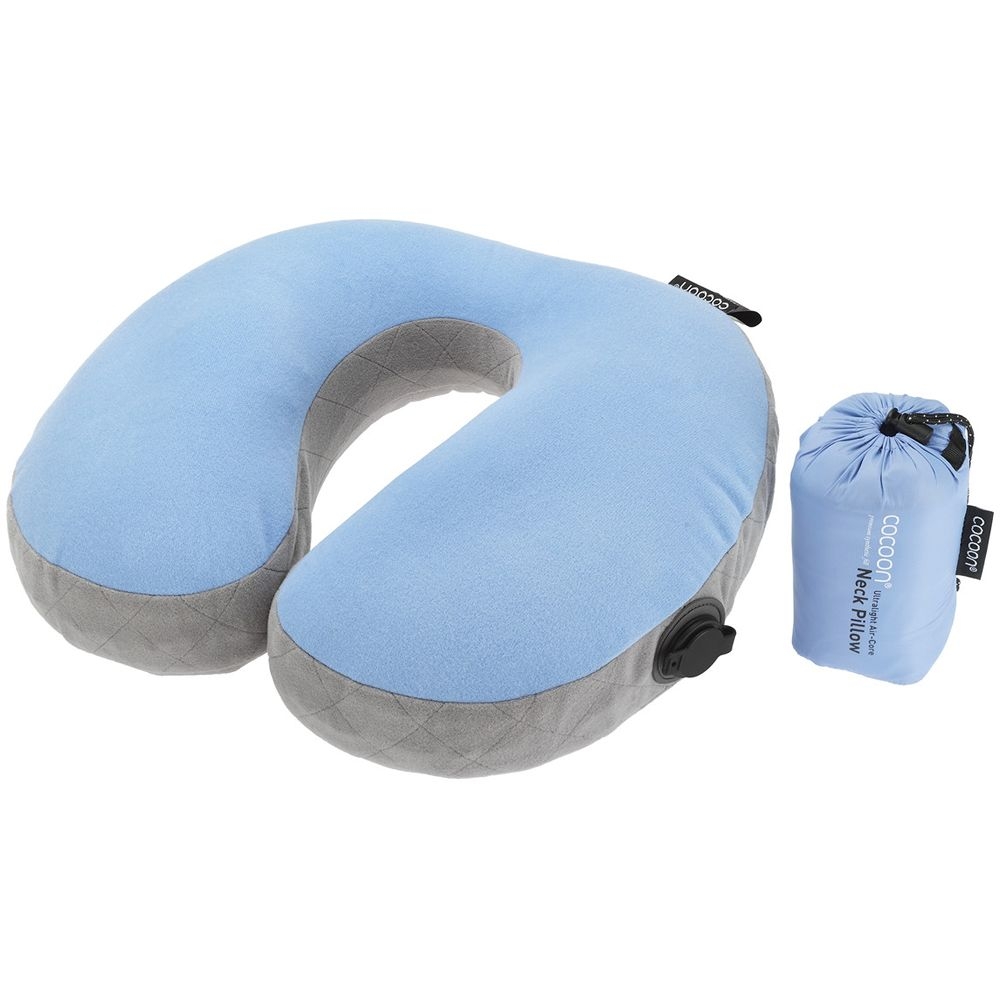 Cocoon Cocoon U-Shaped Neck Pillow CUACP3UL1T reisaccessoires Cocoon U-Shaped Neck Pillow Light-blue / Grey CUACP3UL1T reisaccessoires online bestellen bij Kathmandu Outdoor & Travel