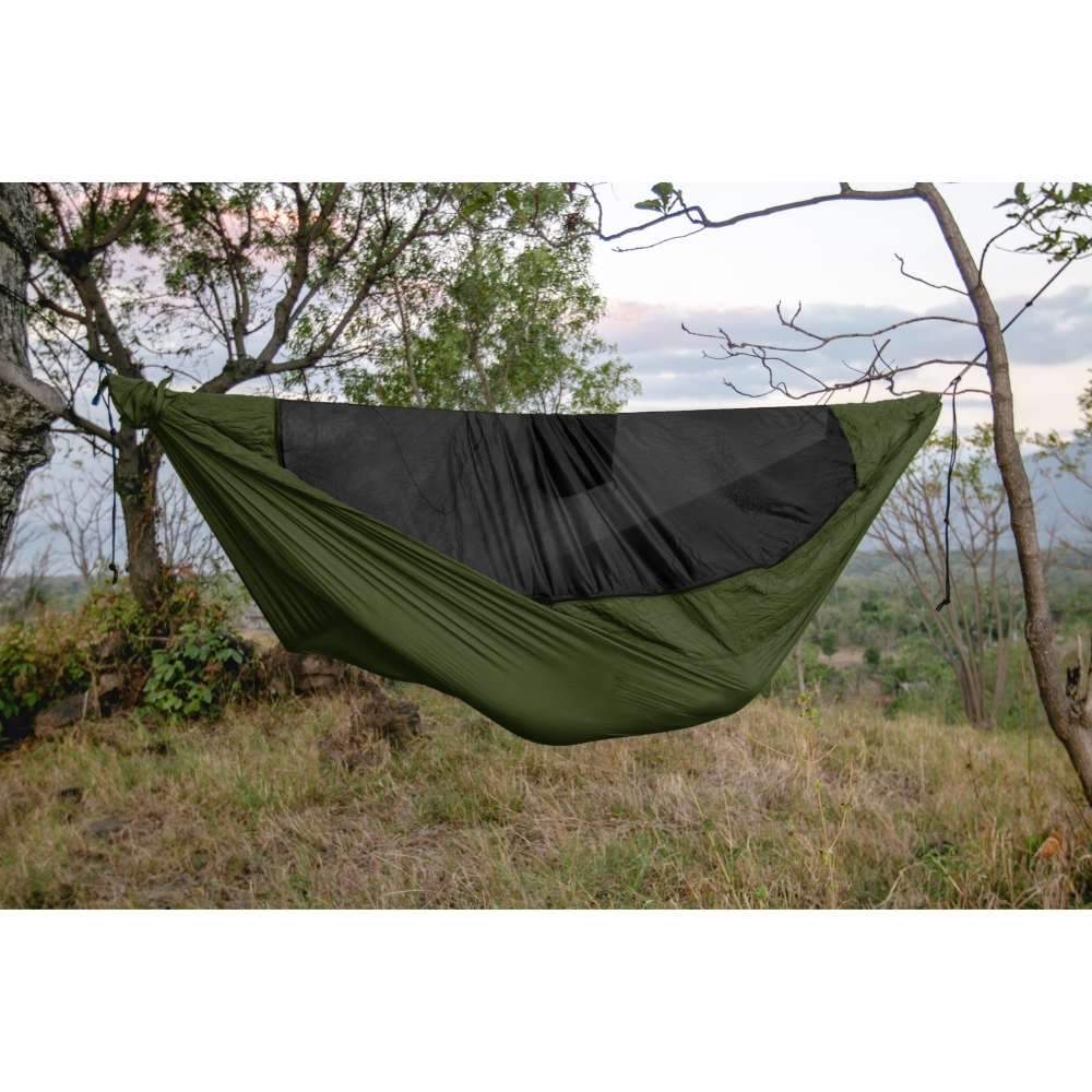 Ticket to the Moon Pro Hammock  Army Green With Black Net TMPRO2407 hangmatten online bestellen bij Kathmandu Outdoor & Travel