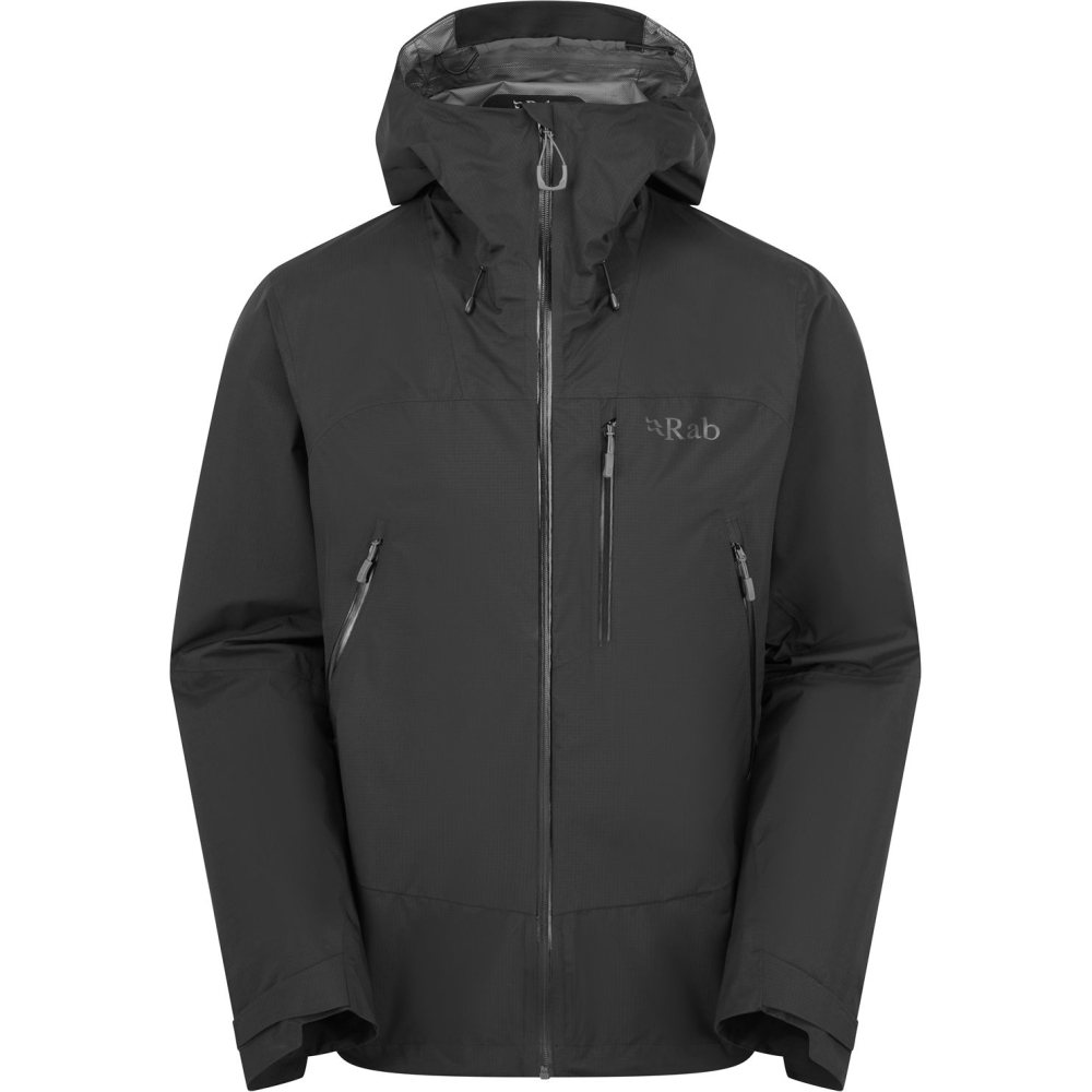 Rab Downpour Mountain Jacket Black QWI-11-BLK jassen online bestellen bij Kathmandu Outdoor & Travel