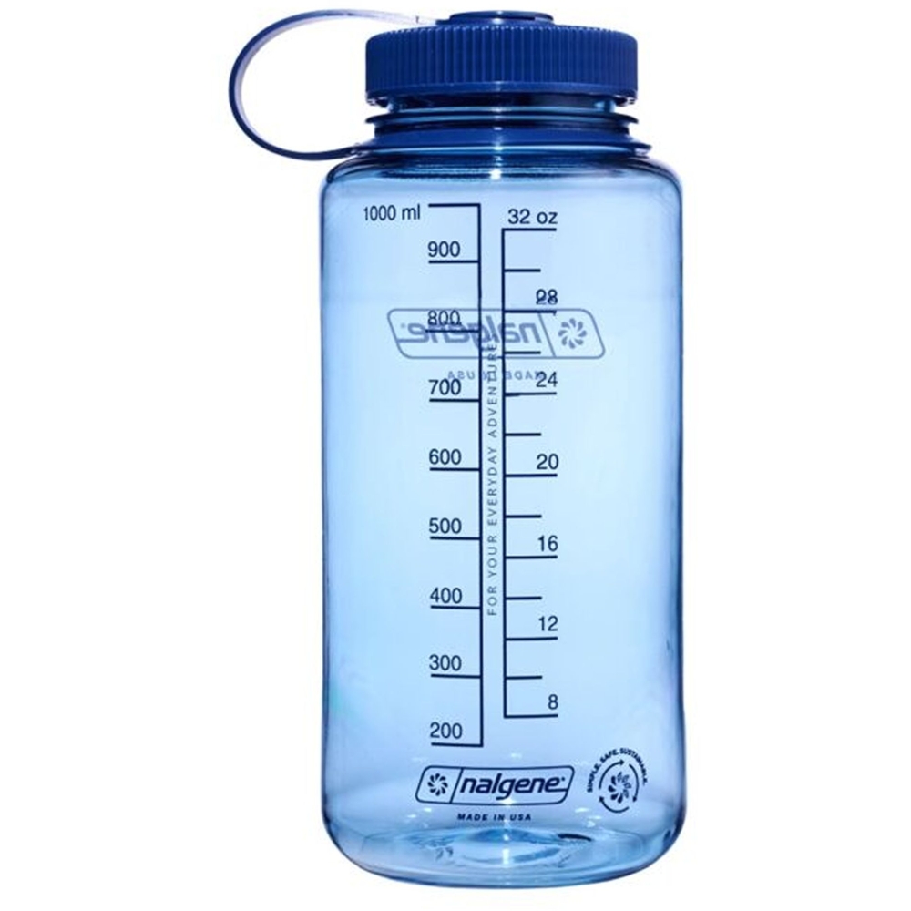 Nalgene Wide Mouth 1L Baby Blue Sustain N2020-6232 drinkflessen en thermosflessen online bestellen bij Kathmandu Outdoor & Travel