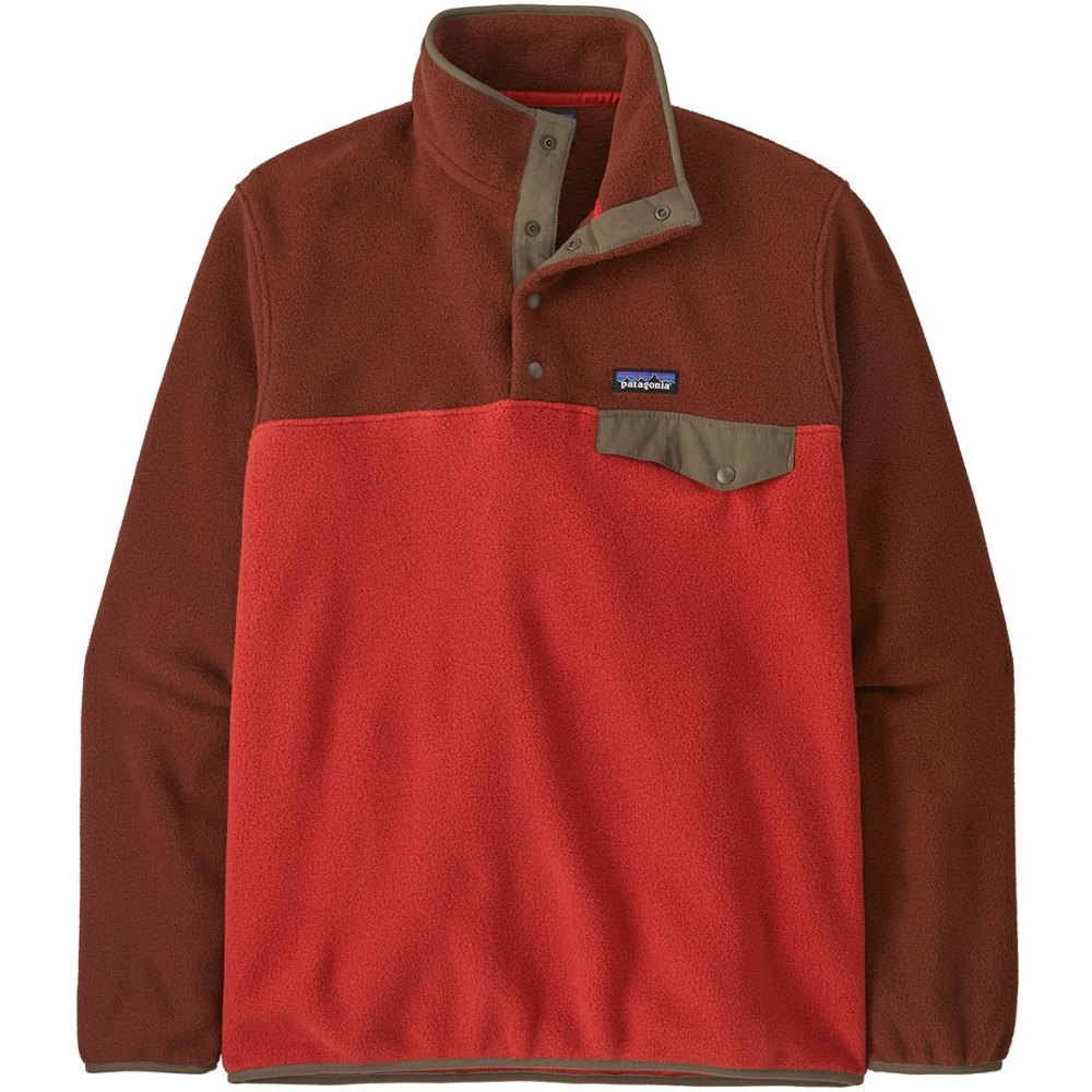 Patagonia LW Synch Snap-T P/O Amanita Red 25551-AMRE fleeces en truien online bestellen bij Kathmandu Outdoor & Travel