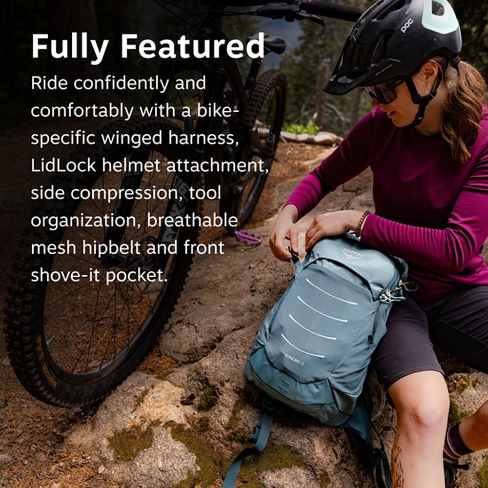 Osprey Syncro 12  Raven Black 10007311 dagrugzakken online bestellen bij Kathmandu Outdoor & Travel