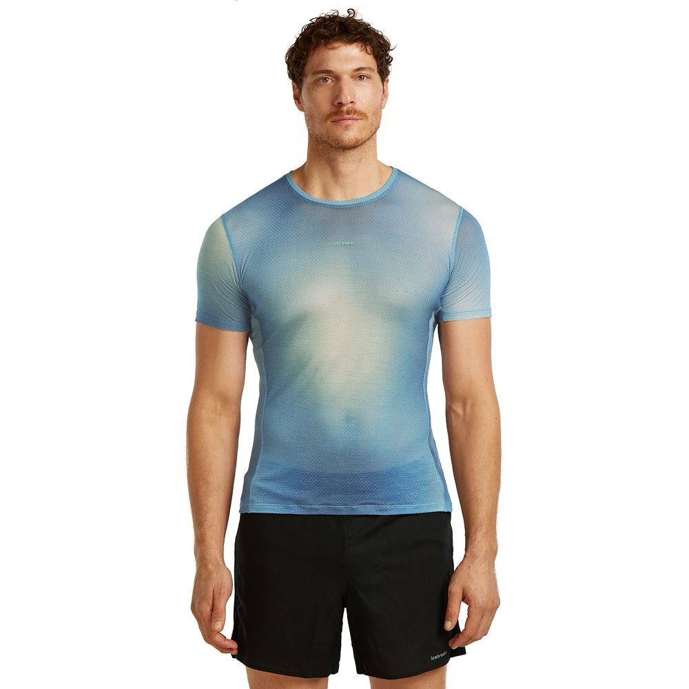 Icebreaker Mer 75 Cool-Lite Feather SS Crewe Atlan/Flintblue/Seagl IB0A57HF-0MT1 shirts en tops online bestellen bij Kathmandu Outdoor & Travel