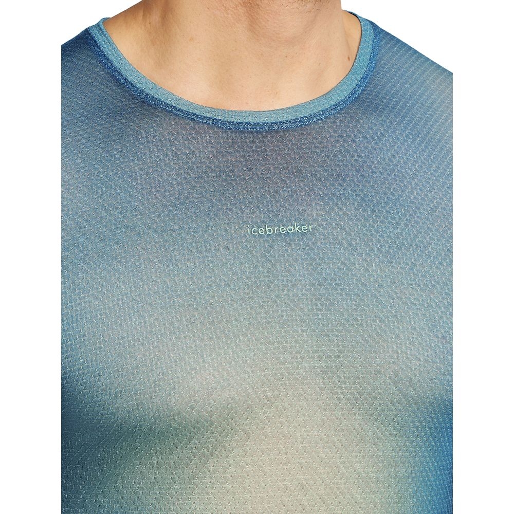 Icebreaker Mer 75 Cool-Lite Feather SS Crewe Atlan/Flintblue/Seagl IB0A57HF-0MT1 shirts en tops online bestellen bij Kathmandu Outdoor & Travel